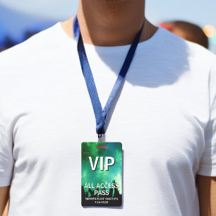 VIP All Access Pass Concert Event Badge