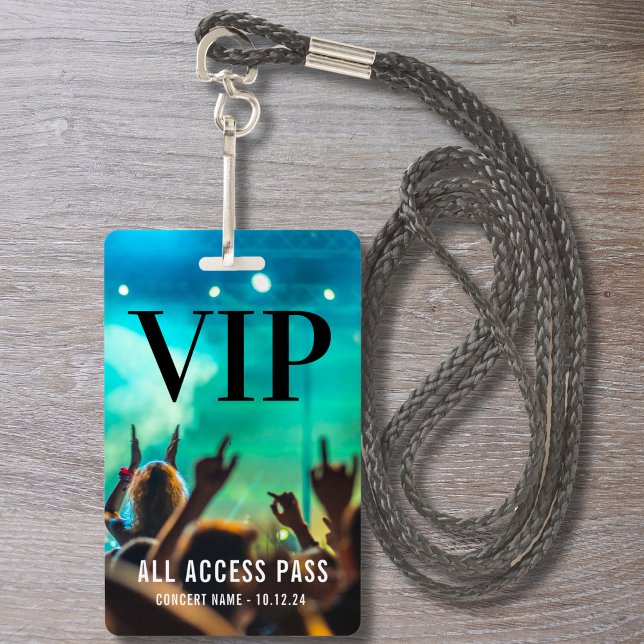 VIP All Access Pass Concert Event Badge | Zazzle