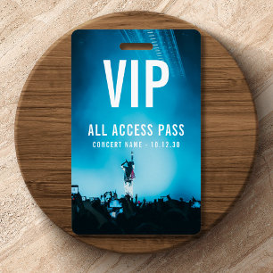 VIP All Access Pass Concert Event Personalized Badge
