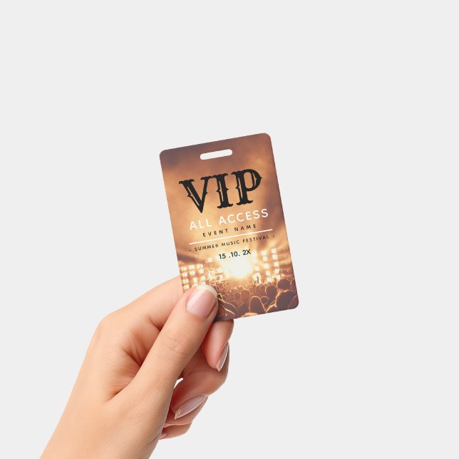 VIP All Access Pass Concert Festival Badge | Zazzle
