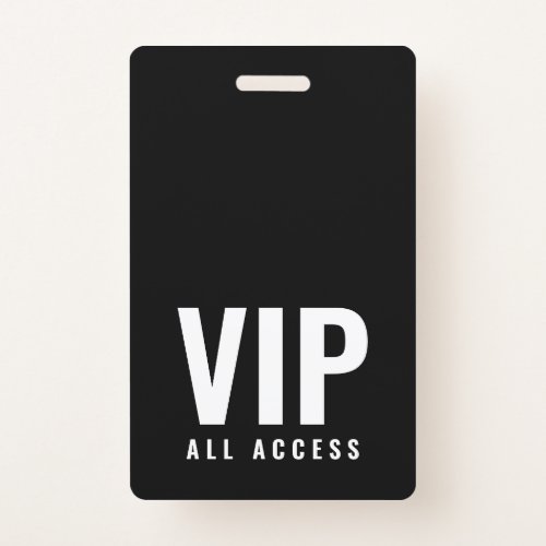 VIP All Access QR Code Event Photo ID Badge