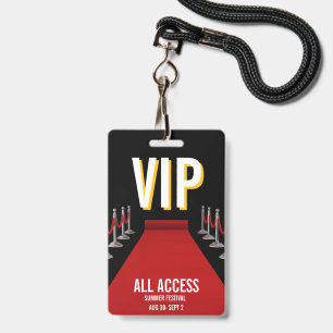 VIP All Access Red Carpet Spotlight Event Badge