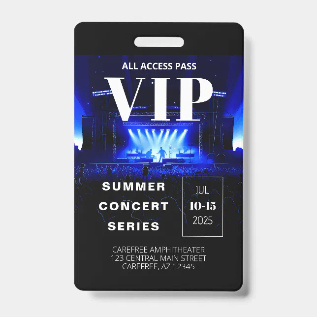VIP Backstage Pass QR Code Concert Badge | Zazzle