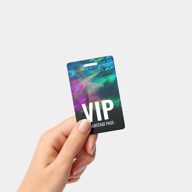 VIP Backstage Pass with QR Code ID Badge | Zazzle