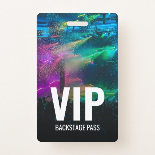 VIP Backstage Pass with QR Code ID Badge