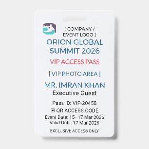 VIP Badge   Pass Badge – Corporate Security
