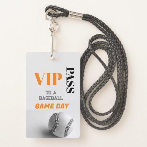 VIP Baseball Game All Access Pass Custom VIP   Badge