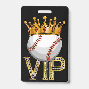 VIP Baseball Lanyard Badge