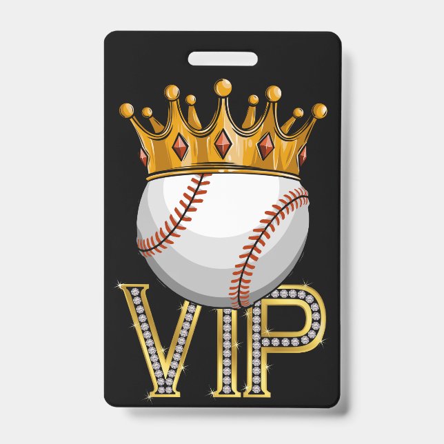 VIP Baseball Lanyard Badge (Front)