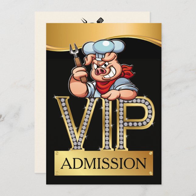 VIP BBQ Admission Invitation (Front/Back)