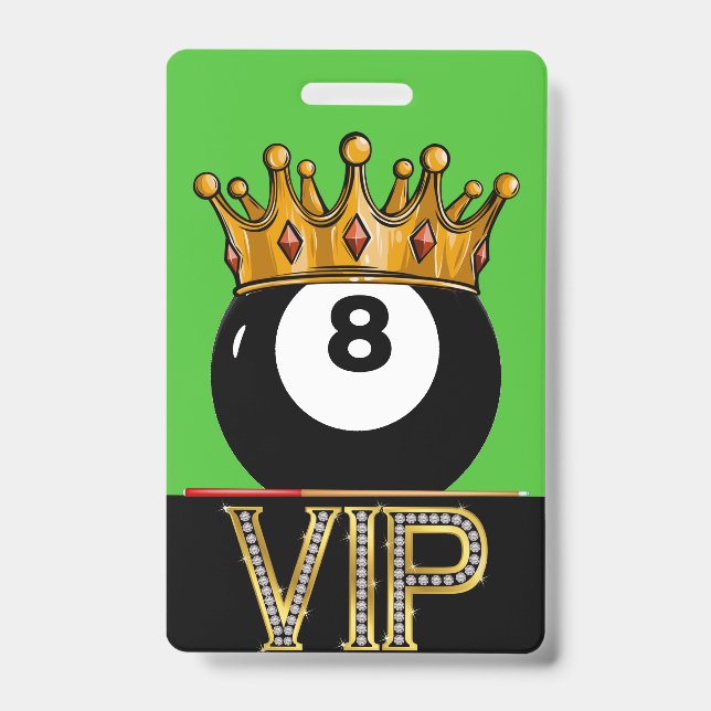 VIP Billiards - Snooker Lanyard Badge (Front)