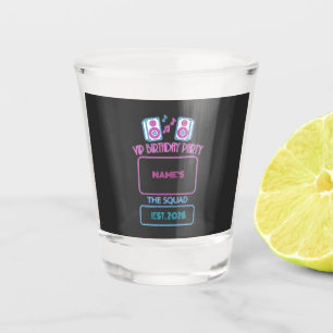 VIP Birthday Party Neon Squad Personalized Guest N Shot Glass