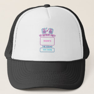 VIP Birthday Party Neon Squad Personalized Guest N Trucker Hat