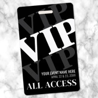 VIP Black All Access Event