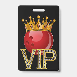 VIP BOWLING Lanyard Badge