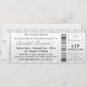 VIP Bridal Shower Admission Ticket Invitation (Front)
