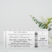 VIP Bridal Shower Admission Ticket Invitation (Standing Front)