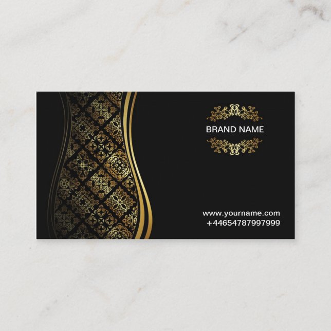 VIP Business card Black Gold (Front)