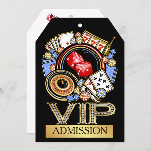 VIP Casino Night Badge  Invitation