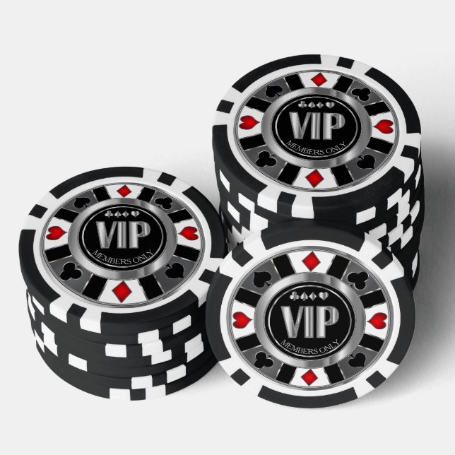 VIP Casino Poker Chip - Las Vegas - Red (Stack)