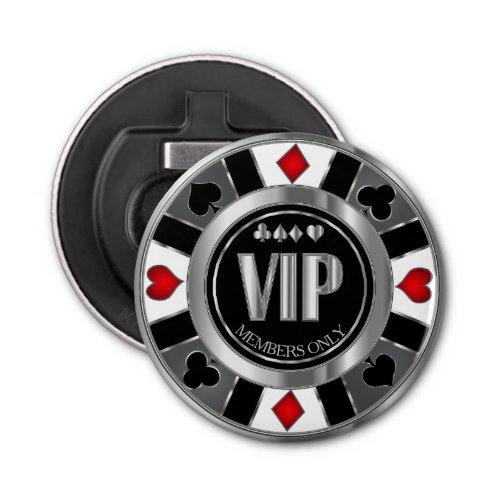VIP Casino Poker Chip _ Las Vegas _ Red Bottle Opener