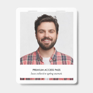 VIP Conference Photo Access Pass Design Badge