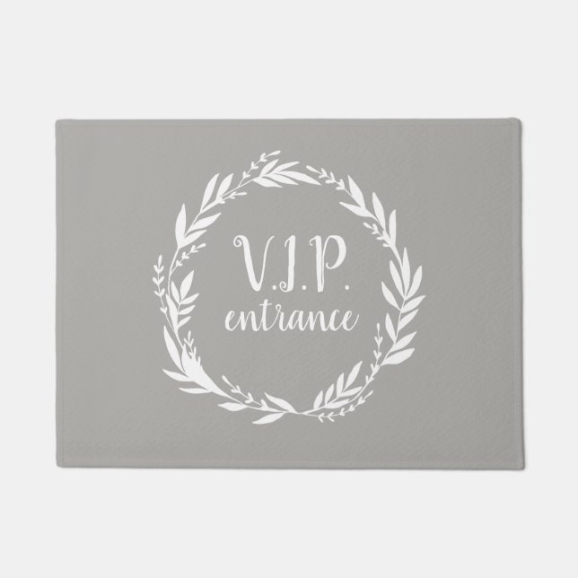 VIP Entrance Wreath Farmhouse Doormat (Front)
