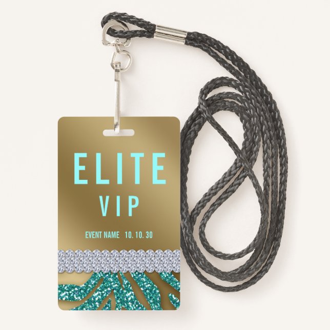 VIP Event Custom Name Concert Badge (Front with Lanyard)