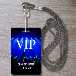 VIP Event Photo Custom Name Concert Badge