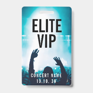 VIP Event Photo Custom Name Concert Badge