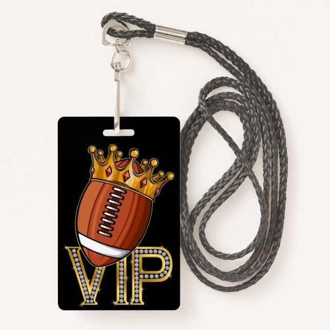 VIP Football Guest Pass Lanyard Badge (Front with Lanyard)