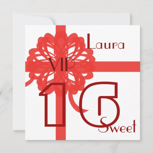 VIP Gigantic Sweet Sixteen Gift Invitation- Cust.