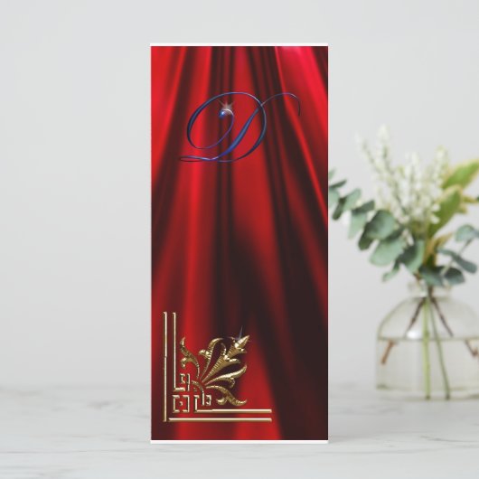 VIP Gold ”D” red, blue Rack Card (Standing Front)