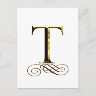 VIP Gold ”T” monogram Postcard