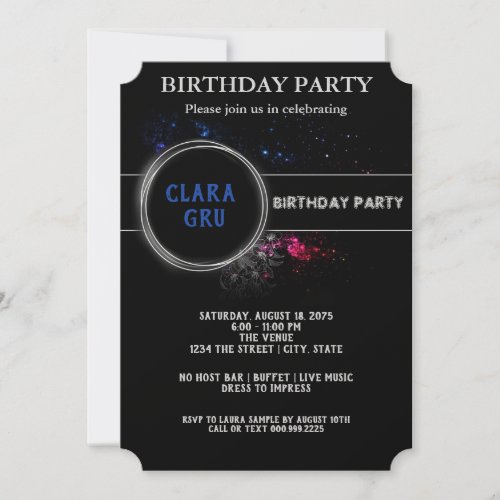 VIP Golden Birthday Party Invitation