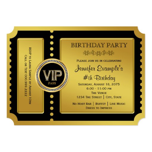 Vip Party Invitations 3