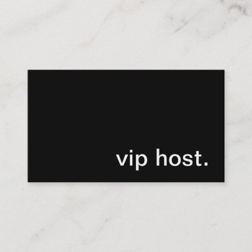 Customizable VIP Host Business Card