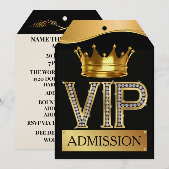 VIP Lanyard BADGE Invitation (Front/Back)