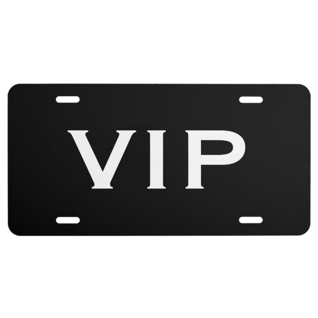 VIP limo car license plate for limousine (Front)