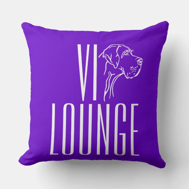 VIP Lounge Throw Pillow (Front)