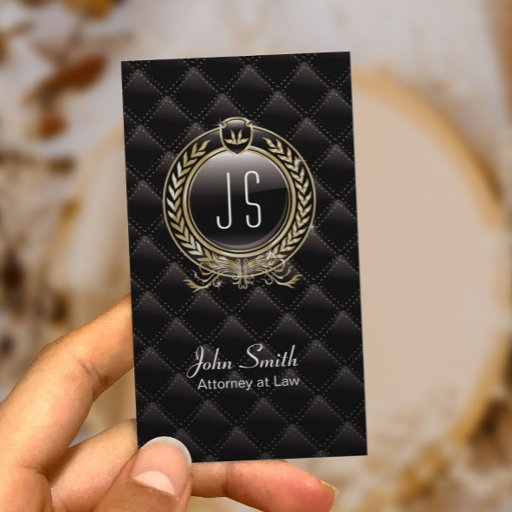 Customizable VIP Luxury Lawyer Dark business card