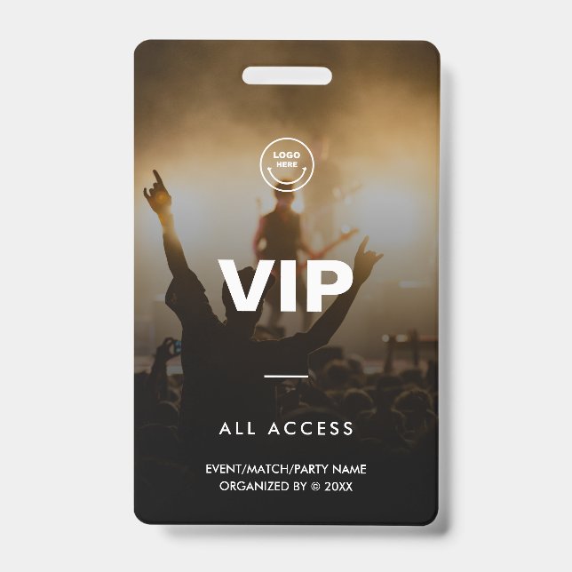 VIP Music Festival Match Party All Access Badge (Front)