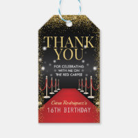 VIP Pass Birthday Party Favor Tag, Hollywood Party