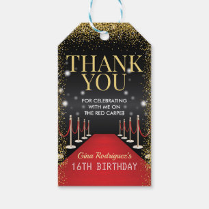 VIP Pass Birthday Party Favor Tag, Hollywood Party Gift Tags