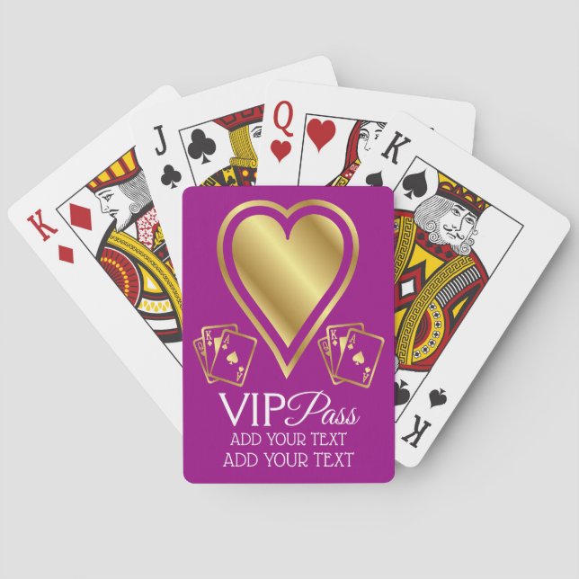 VIP PASS - Casino - Bridge Club - Playing Cards (Back)