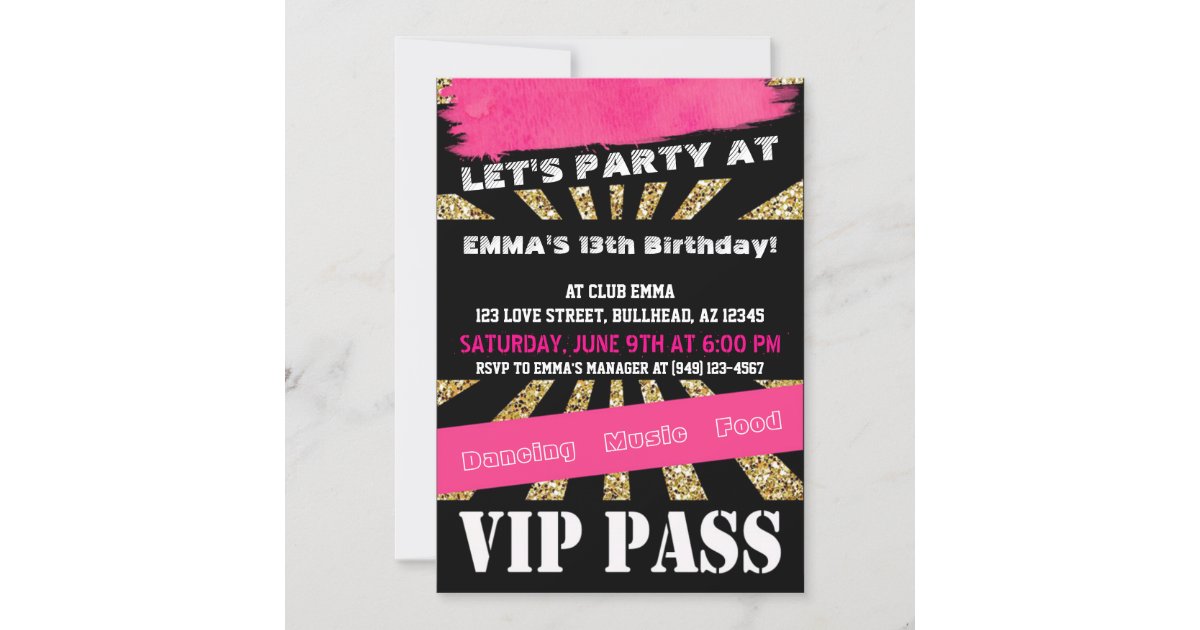 teen dance party invitations