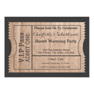 admit one ticket invitations zazzle