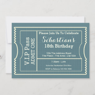 VIP Pass Party Admission Ticket Invitation