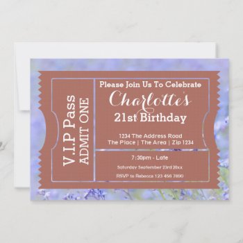 Vip Pass Party Admission Ticket Photo Template by Ricaso_Occasions at Zazzle