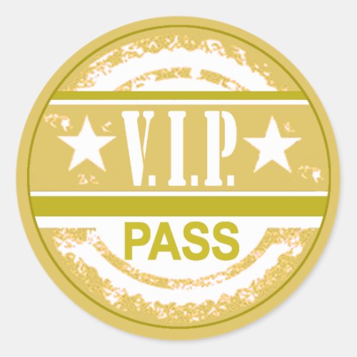 VIP Pass Party Sticker khaki
